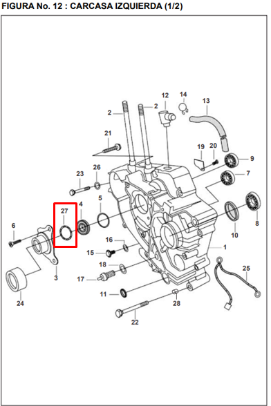 Antivibrante de cigueñal pulsar black 180 BAJAJ original