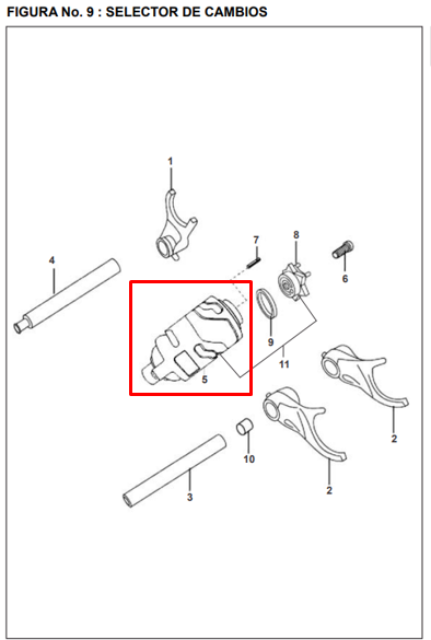 Selector de cambios pulsar 180ug/200/bajaj 220 original