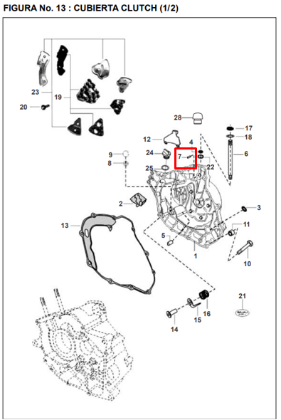 Pin leva de clutch pulsar 180ug/200/bajaj 220 original