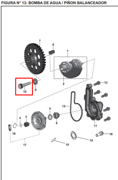 Tornillo arbol de levas pulsar 180ug/bajaj 220 original