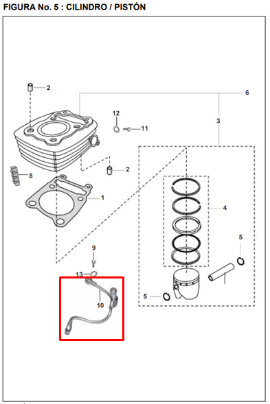 Manguera oil pulsar 180ug original BAJAJ