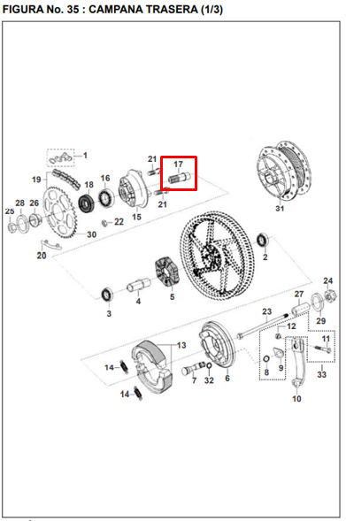 Buje de porta sprocket pulsar dts 180-i BAJAJ original