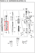 Botella Delantera Izquierda Pulsar 220/Ug 180 Bajaj Original