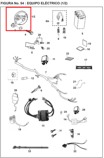 Pito izquierdo pulsar 135/180ug/bajaj 220 original