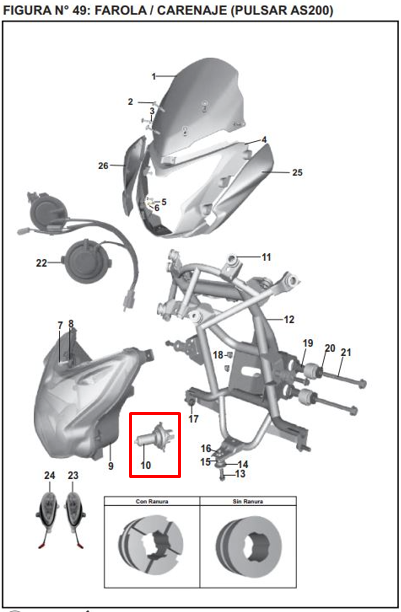Bombillo (12v-55-h7) pulsar 220f BAJAJ original