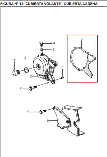 Empaque tapa volante boxer ct 100 - platino BAJAJ 100 original
