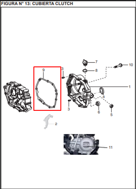 Empaque Clutch Boxer Ct 100 - Platino Bajaj 100 Original