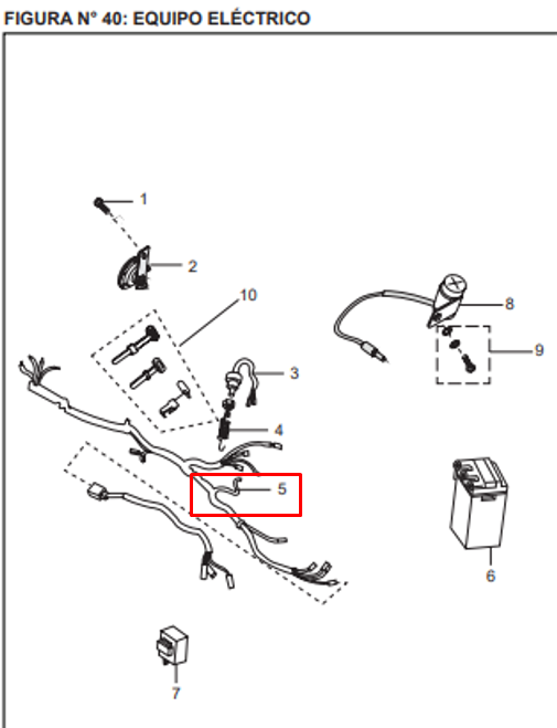 Instalacion electrica boxer bm 100 classic BAJAJ original