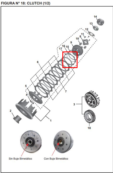 Disco clutch wind 125 - pulsar BAJAJ 135 original (por unidad)