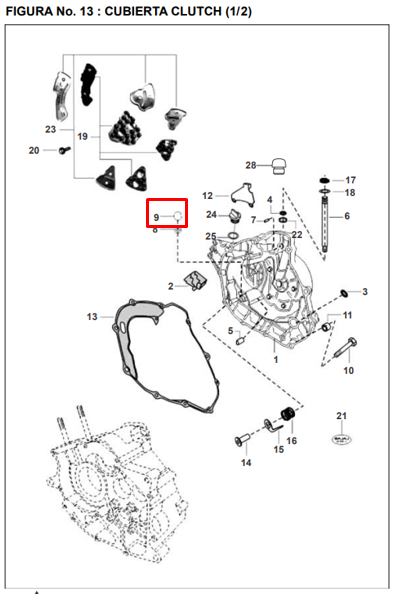 Pin visor de aceite boxer bm 100 - pulsar BAJAJ original