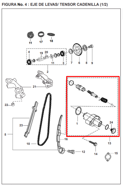Tensor de cadenilla pulsar black 180 tec BAJAJ original