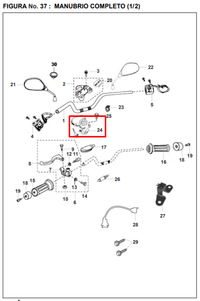 Switch de encendido pulsar - discover BAJAJ original (completo)