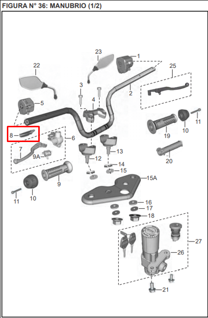 Guardapolvo de manigueta izquierda boxer bm 150 - discover BAJAJ 100 original