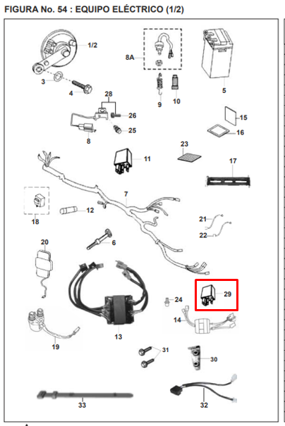 Unidad control pulsar gt 180 original BAJAJ