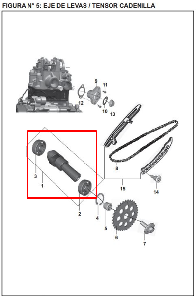 Arbol de levas pulsar ns 200 fi/bsbajaj 4 original (ranura 1)