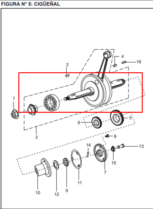 Ciguenal BAJAJ boxer ct-s1d original