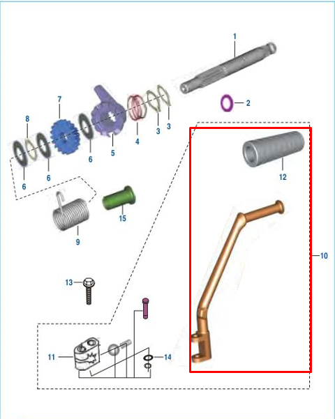 Pedal crank boxer tec original BAJAJ