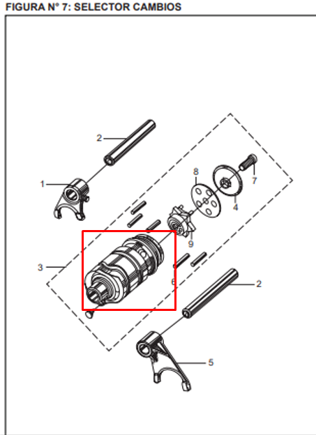 Selector de cambios boxer ct 100 s1d BAJAJ original