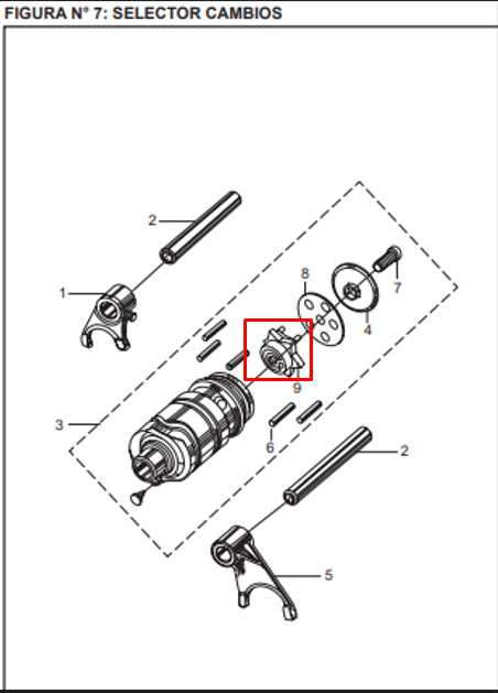 Estrella selector cambios boxermb original BAJAJ