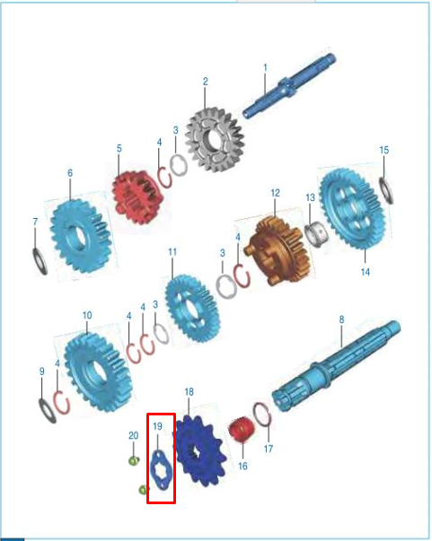 Arandela delantera piñon de salida boxer 100 k-tec BAJAJ original