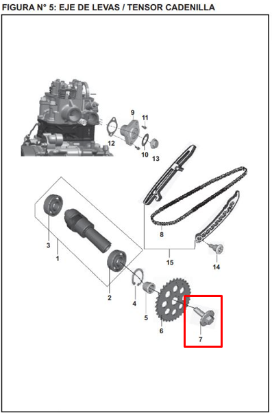 Tornillo piñon de levas boxer tec 100-s1d BAJAJ original