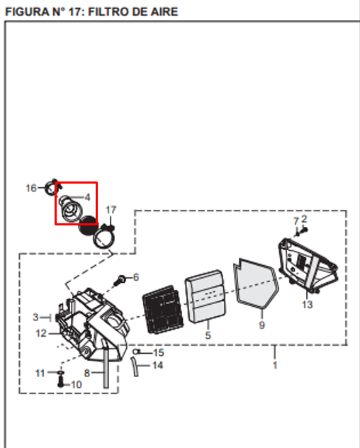 Manguera filtro aire boxet tec original BAJAJ