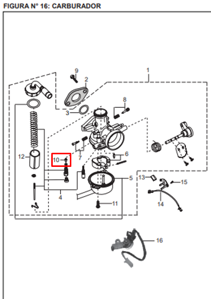 Pulverizador boxer ct/tec original BAJAJ