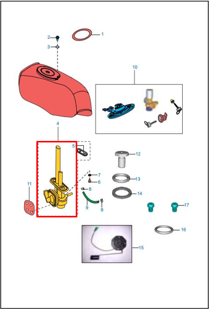 Llave gas boxer tec original BAJAJ