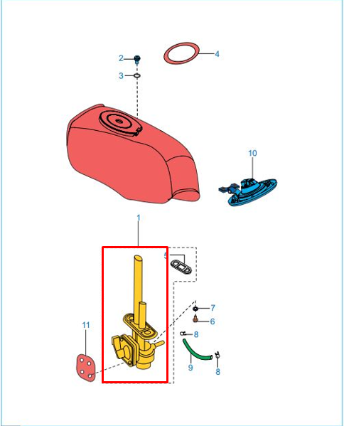 Llave gas boxer tec original BAJAJ