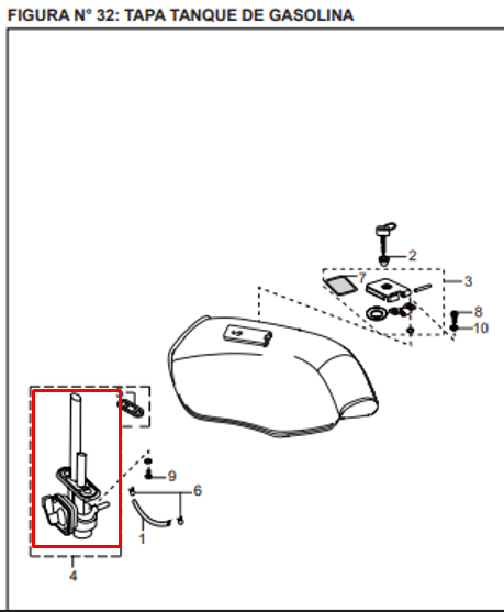 Llave gas boxer/caliber original BAJAJ