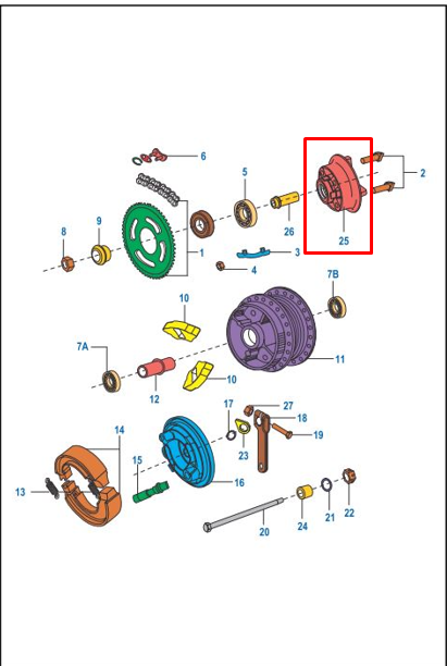 Porta sprocket boxer tec 100 - platino BAJAJ 100 original