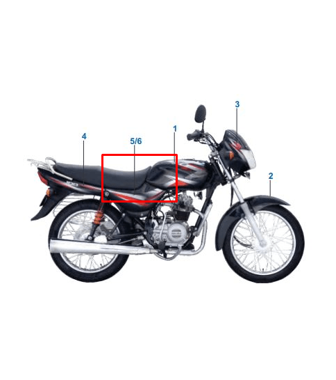 Tapa derecha boxer ct 100 s1d BAJAJ original