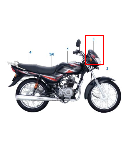 Carenaje boxer ct 100/s1d BAJAJ original