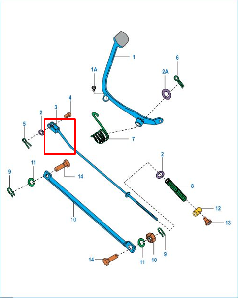 Varilla de freno boxer ct tec 100 BAJAJ original