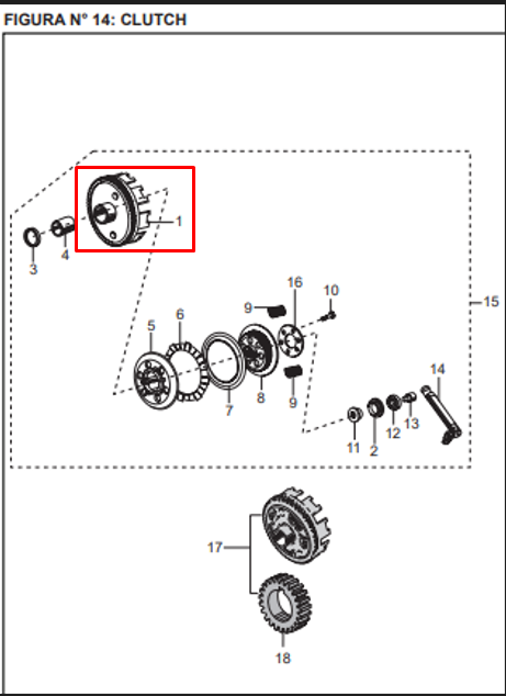 Campana de clutch (dientes 73) boxer tec 100 -platino BAJAJ 100 original