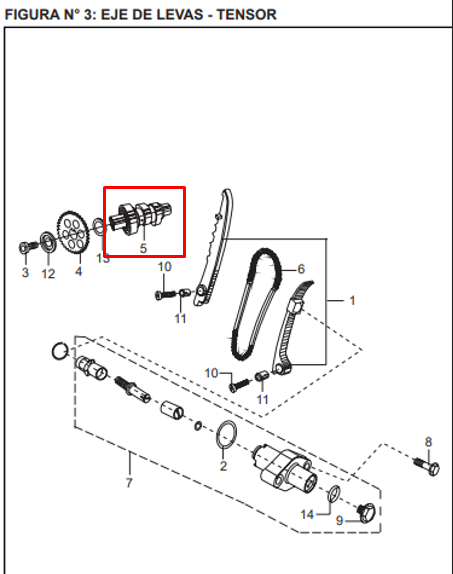 Arbol de levas boxer ct 100/tec - platino BAJAJ 100 original
