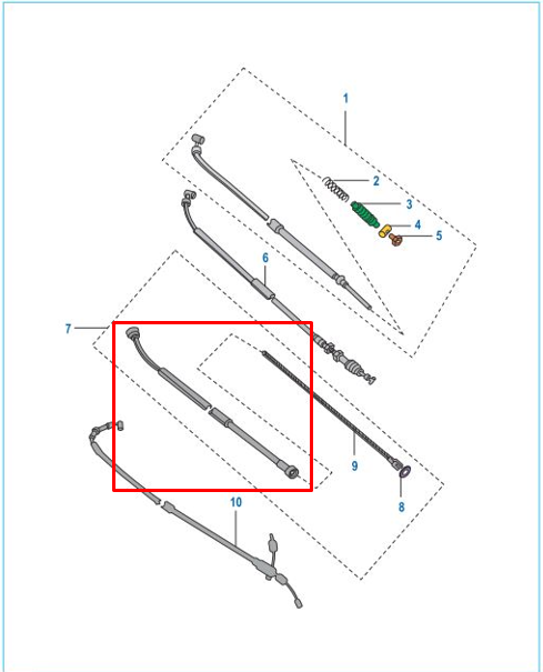 Cable tacometro boxer tec - platino 100 (rin aspas) BAJAJ original