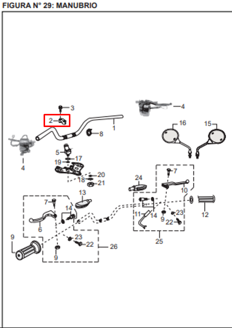 Abrazadera de manubrio boxer tec 100 BAJAJ original