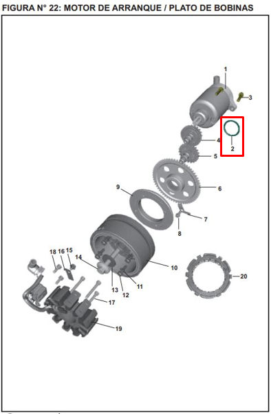 Oring motor de arranque pulsar 135 - discover BAJAJ 125 original