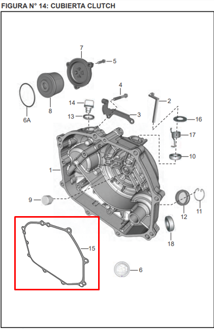 Empaque clutch pulsar 135 - xcd BAJAJ 125 original
