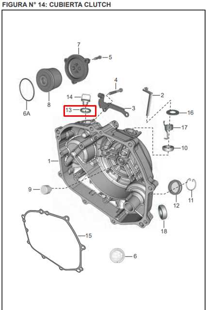 Oring tapon de aceite discover 100 - platino BAJAJ 125 original