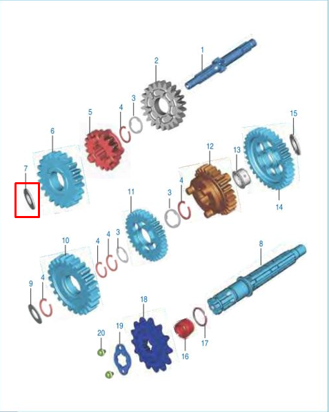 Arandela de caja discover 100/125 - pulsar BAJAJ 135 original