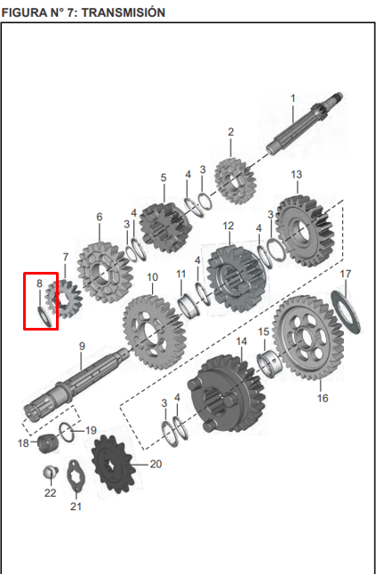 Arandela de caja discover 100/125 - pulsar BAJAJ 135 original