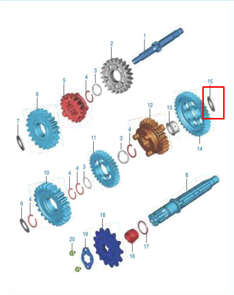 Arandela de caja discover 100 - boxer 100/bm 150 BAJAJ original