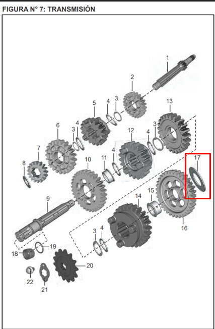 Arandela de caja discover 100 - boxer 100/bm 150 BAJAJ original