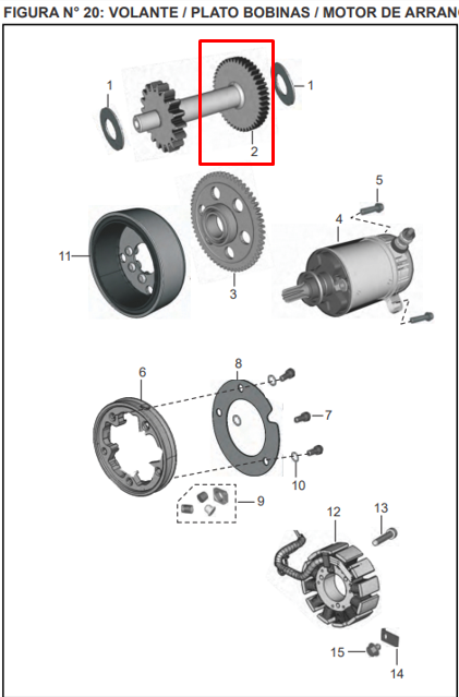 Piñon clutch de arranque discover 100/125fd - pulsar BAJAJ 135 original