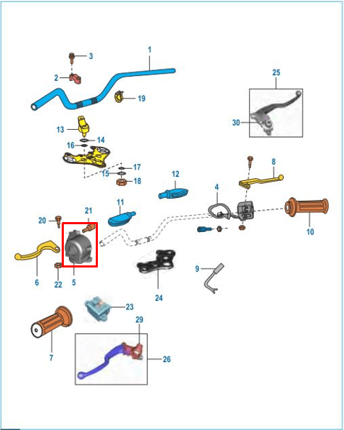 Comando izquierdo xcd BAJAJ 125 original