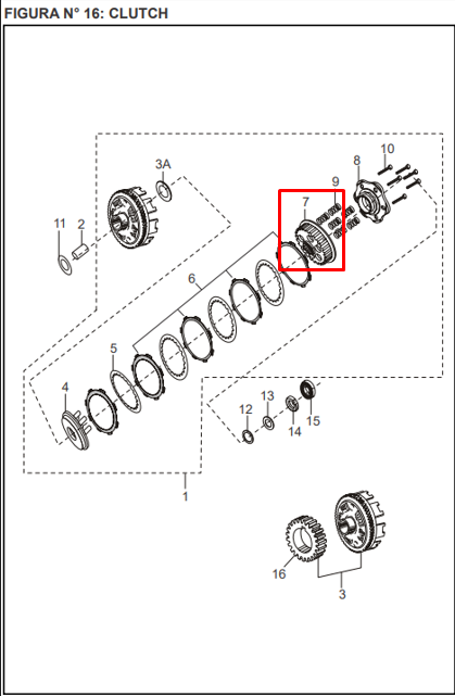 Corona interna de clutch discover 100 - dicover 125fd BAJAJ original