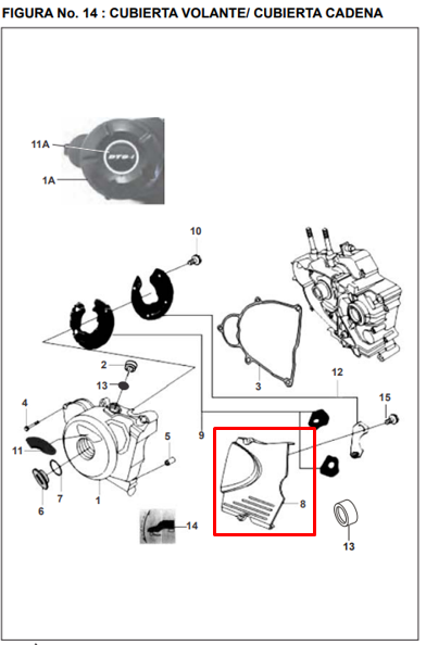 Tapa piñon de salida pulsar ug 180/bajaj 220 original (negra)