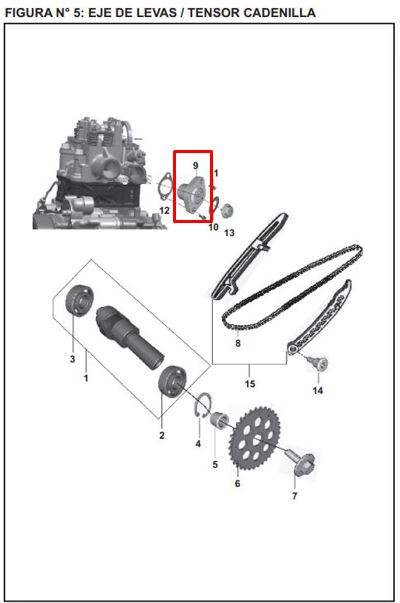 Tensor de cadenilla pulsar ii 180/bajaj 200 original